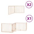 vidaXL Brána pre psa s dverami sklad. 8 panelov 640 cm topoľové drevo