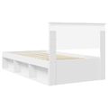 vidaXL Rám postele Biela 100 x 200 cm Masívne borovicové drevo