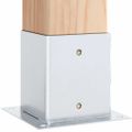 vidaXL Podnože stĺpikov štvorcové 4 ks Strieborná 121x121 mm