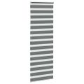 vidaXL Zebra roleta tmavošedá 75x200 cm šírka látky 70,9 cm polyester