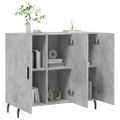 vidaXL Komoda betónová sivá 90x34x80 cm kompozitné drevo