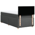 vidaXL Posteľný rám boxsping s matracom tmavosivý 80x200 cm látka