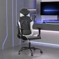 vidaXL Herná stolička čierna a biela umelá koža