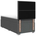 vidaXL LED boxspring posteľ s matracom Tmavosivá 80 x 200 cm Látka