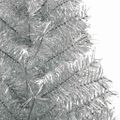 vidaXL Umelý polovičný vianočný stromček+stojan, strieborný 120 cm