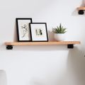 vidaXL Nástenná polica bledohnedá 60x10x2 cm ošetrený dubový masív