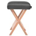 vidaXL Skladací masážny stôl, 3 zóny+stolička, 10 cm hrubá, čierna