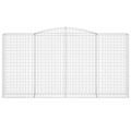 vidaXL Oblúkový gabionový kôš 10ks 400x50x200/220cm pozinkované železo