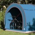 vidaXL Stan na uskladnenie bicyklov Modrá 256 x 222 x 182 cm taft
