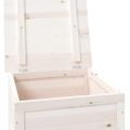 vidaXL Vonkajší box na vankúše biely 50x50x56 cm jedľový masív