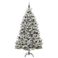 vidaXL Umelý Sklápací Vianočný Stromček 300 LED Zelená a biela 210 cm
