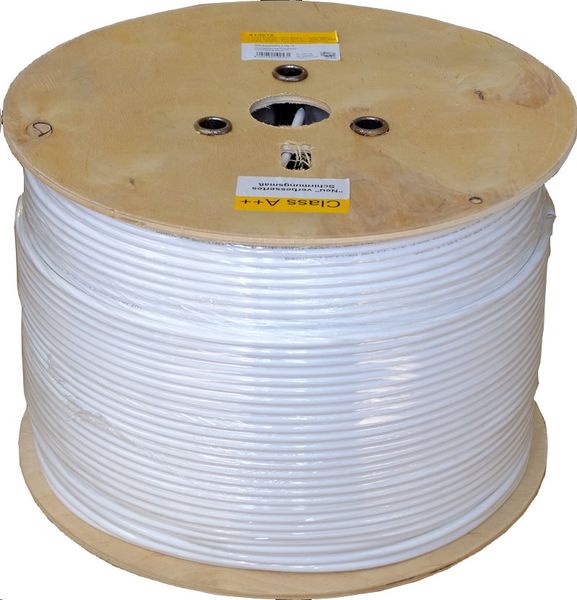 Kabel koaxiální Televes 413912 Cu / 500m / 6,9 mm / bílý / bezhalogenový / ClassA++