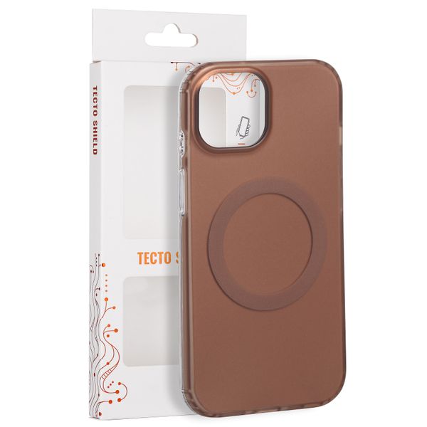 Puzdro Tecto Shield Mistiq Mag pre iPhone 15 6,1" hnedé