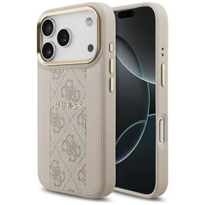 Guess 4G Stripe MagSafe case for iPhone 17 Pro pink