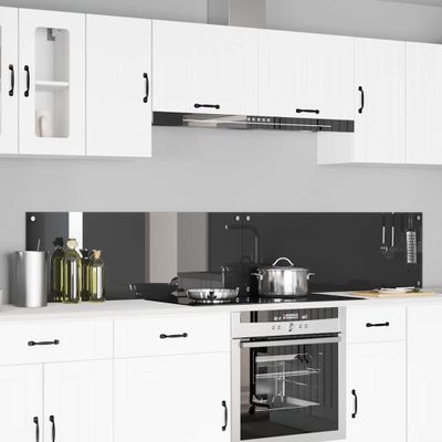 vidaXL Kuchynský obklad 2 pcs Tmavo šedá 110 x 40 cm tvrdené sklo