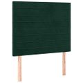 vidaXL Posteľný rám boxsping s matracom tmavozelený 90x190 cm zamat