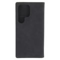 Puzdro Smart Suede pre Samsung Galaxy S25 Ultra čierna