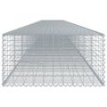 vidaXL Gabiónový kôš s krytom 1200x100x50 cm pozinkované železo