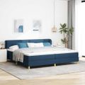 vidaXL Posteľ s pružinovým rámom Modrá 200 x 200 cm látka