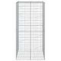 vidaXL Gabiónový kôš s krytom 100x100x200 cm pozinkované železo