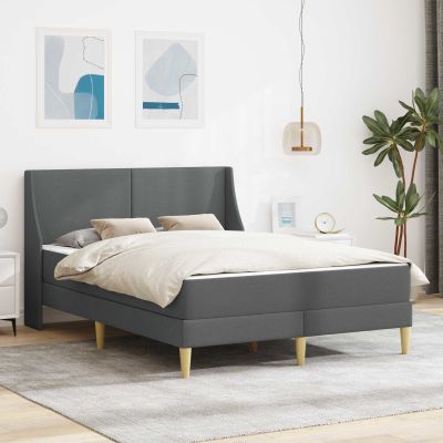 vidaXL Rám postele s matracom s čelnou doskou Polyester