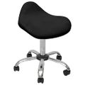 vidaXL Salónna spa stolička Čierna 50 x 50 x (58,5-74,5) cm Umelá koža