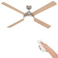 vidaXL Stropný ventilátor s osvetlením a diaľkovým ovládaním Ø 130 cm