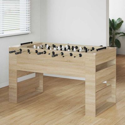 vidaXL Stolný futbal Sonoma dub 146,5 x 74 x 85 cm Kompozitné drevo
