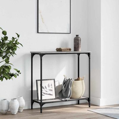 vidaXL Konzolový stolík sivý sonoma 75x30,5x75 cm kompozitné drevo