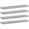 vidaXL Nástenné police 4 ks sivé sonoma 40x10x1,5 cm kompozitné drevo
