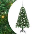 vidaXL Umelý vianočný stromček Zelená 120 cm PVC a Oceľ a Plast
