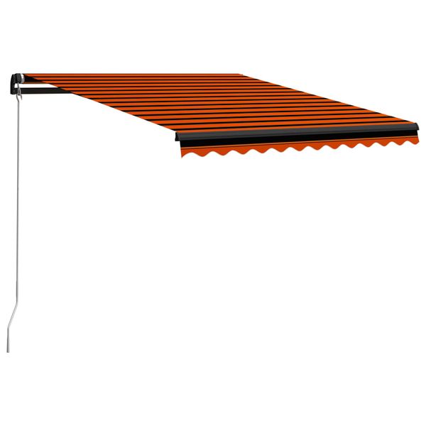 vidaXL Ručne zaťahovacia markíza 300x250 cm oranžová a hnedá