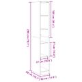 vidaXL Šatník betónovo sivý 30x50x200 cm kompozitné drevo