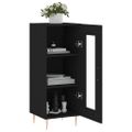 vidaXL Komoda čierna 34,5x34x90 cm spracované drevo