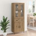 vidaXL Highboard Remeselný dub 69,5 x 34 x 90 cm Kompozitné drevo