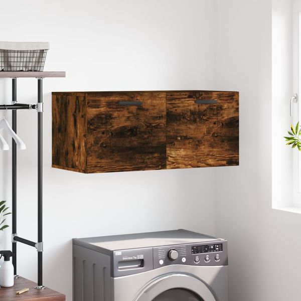 vidaXL Nástenná skrinka dymový dub 80x36,5x35 cm kompozitné drevo