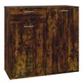 vidaXL Komoda údený dub 80x36x75 cm spracované drevo
