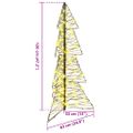vidaXL Vianočný stromček 100 LED Teplá biela 120 cm Ratan