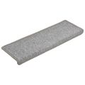 vidaXL Schodové rohože 30 ks 65x21x4 cm svetlosivé s obdĺžnikovým okrajom