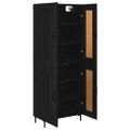 vidaXL Highboard 2 ks Čierny dub 69,5 x 34 x 180 cm Kompozitné drevo