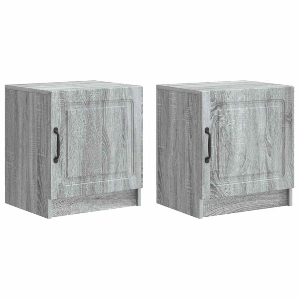vidaXL Nočný stolík 2 pcs Sivá sonoma 43 x 34,5 x 47 cm