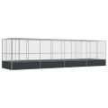 vidaXL Voliéra s nadstavcom strieborná 832x207x212 cm oceľ