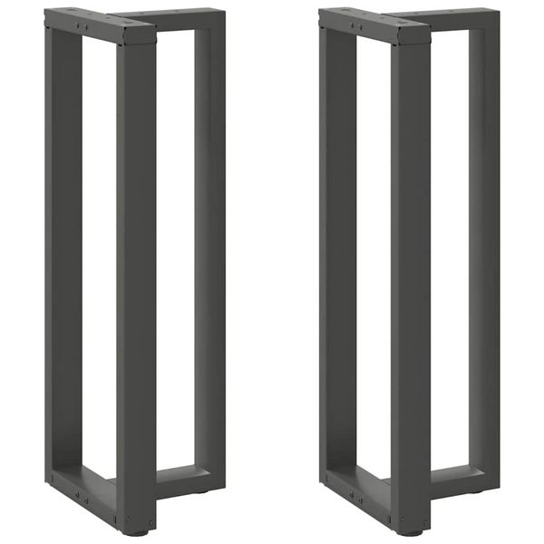 vidaXL Nohy barového stola v tvare T, 2 ks, antracitové, 40x35x(110-111) cm, oceľ