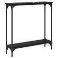vidaXL Konzolový stôl Čierny dub 75 x 22,5 x 75 cm Kompozitné drevo
