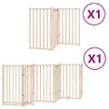 vidaXL Brána pre psa s dverami skladacia 9 panely 450cm topoľové drevo