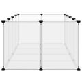 vidaXL Klietka pre malé zvieratá priehľadná 144x74x46,5 cm PP a oceľ