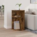 vidaXL Koncový stôl Dymová dub 29,6 x 29,6 x 60 cm Kompozitné drevo