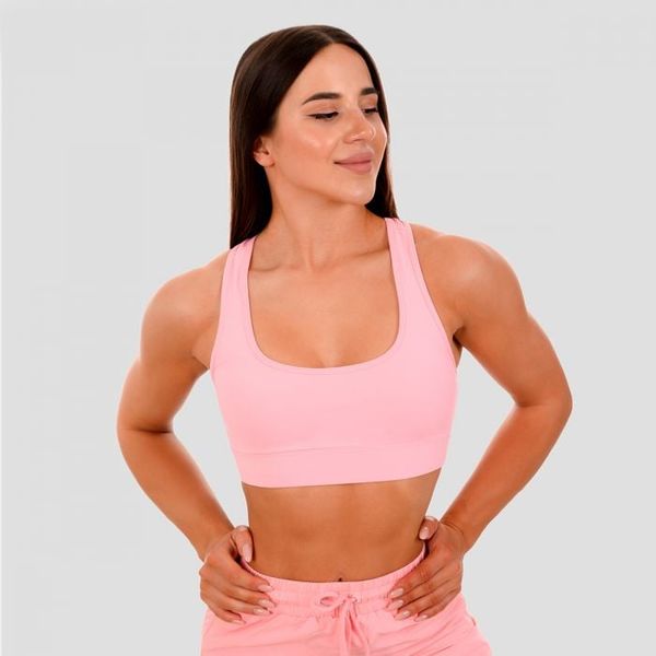 Športová podprsenka Mesh Panel ružová - GymBeam, veľkosť M, veľkosť oblečenia M
