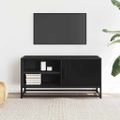 vidaXL TV skrinka čierna 80x34,5x40 cm kompozitné drevo a kov