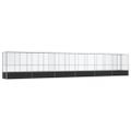 vidaXL Voliéra s nadstavcom strieborná 1250,5x107x212 cm oceľ